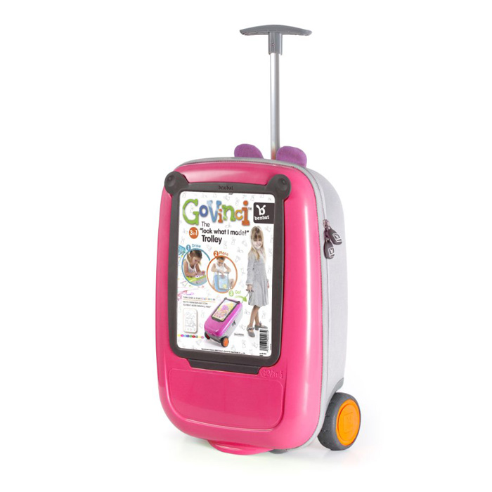 Детский чемодан "Рисую и путешествую", с телескопической ручкой, на колесиках, цвет: розовый - купить фирменную детский чемодан "рисую и путешествую", с телескопической ручкой, на колесиках, цвет: розовый по доступной цене с доставкой на дом в интернет магазине
