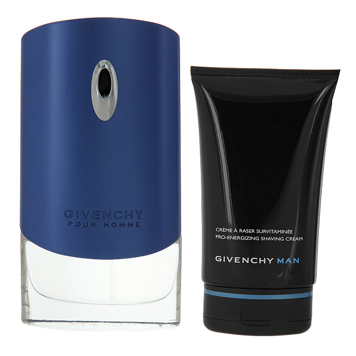 Givenchy Набор "Pour Homme Blue Label": туалетная вода, крем для бритья 