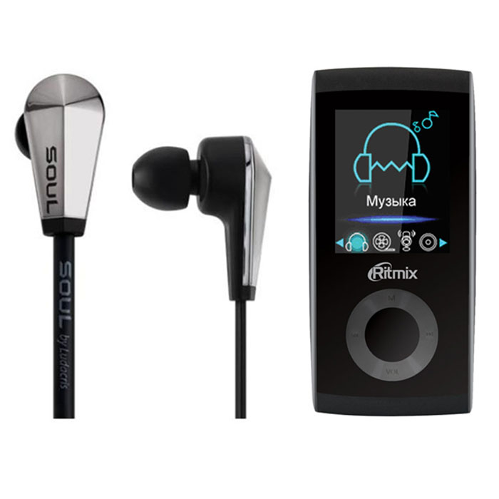 Soul Fly Elite наушники + Ritmix RF-4400 4GB MP3-плеер, Black - купить в разделе электроника soul fly elite наушники + ritmix rf-4400 4gb mp3-плеер, black по лучшей цене от интернет магазина OZON.ru Фото, отзывы и доставка электроники
