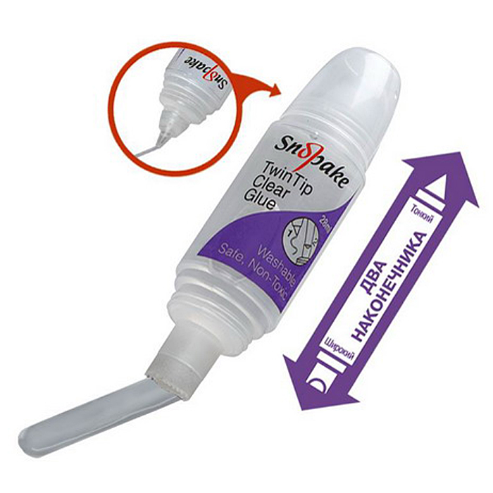 Клей Snopake Twin Tip Clear , 28 мл - Клей Клей Snopake Twin Tip Clear , 28 мл - Клей