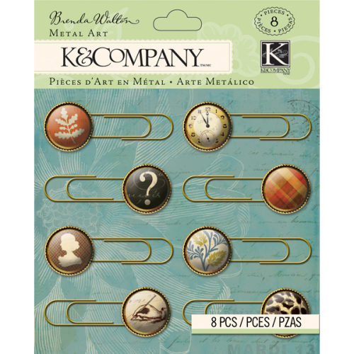 Скрепки-украшения K&Company , 8 шт - Скрепки, кнопки, зажимы Скрепки-украшения K&Company , 8 шт - Скрепки, кнопки, зажимы