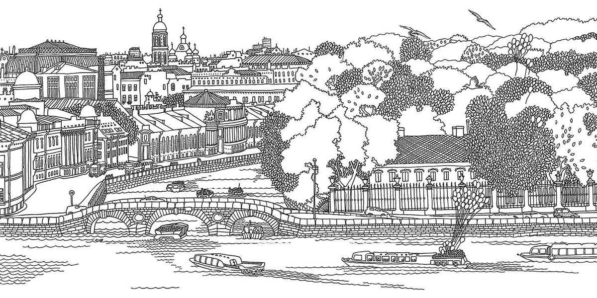 Мосты питера раскраска Мосты питера раскраска