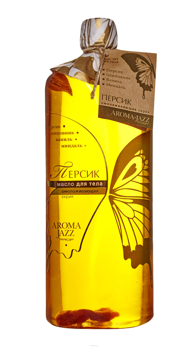 Фото Aroma Jazz Масло жидкое для тела омолаживающее "Персик", 1000 мл. Купить  в РФ