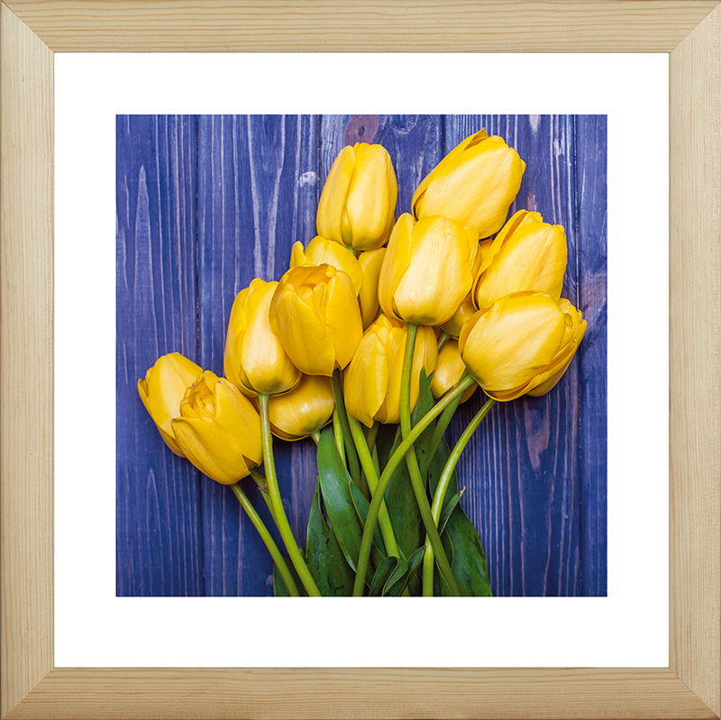 Фото Картина Postermarket "Желтые тюльпаны", 40 х 40 см. Купить  в РФ