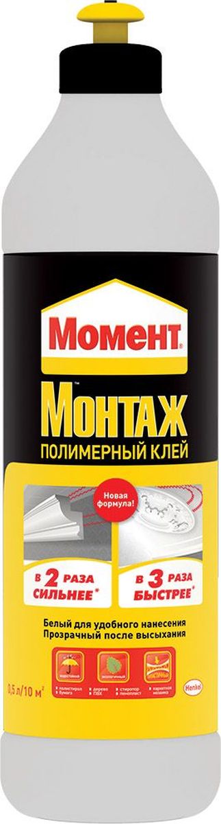 Клей полимерный Момент Монтаж , 0,5 л - Клей Клей полимерный Момент Монтаж , 0,5 л - Клей