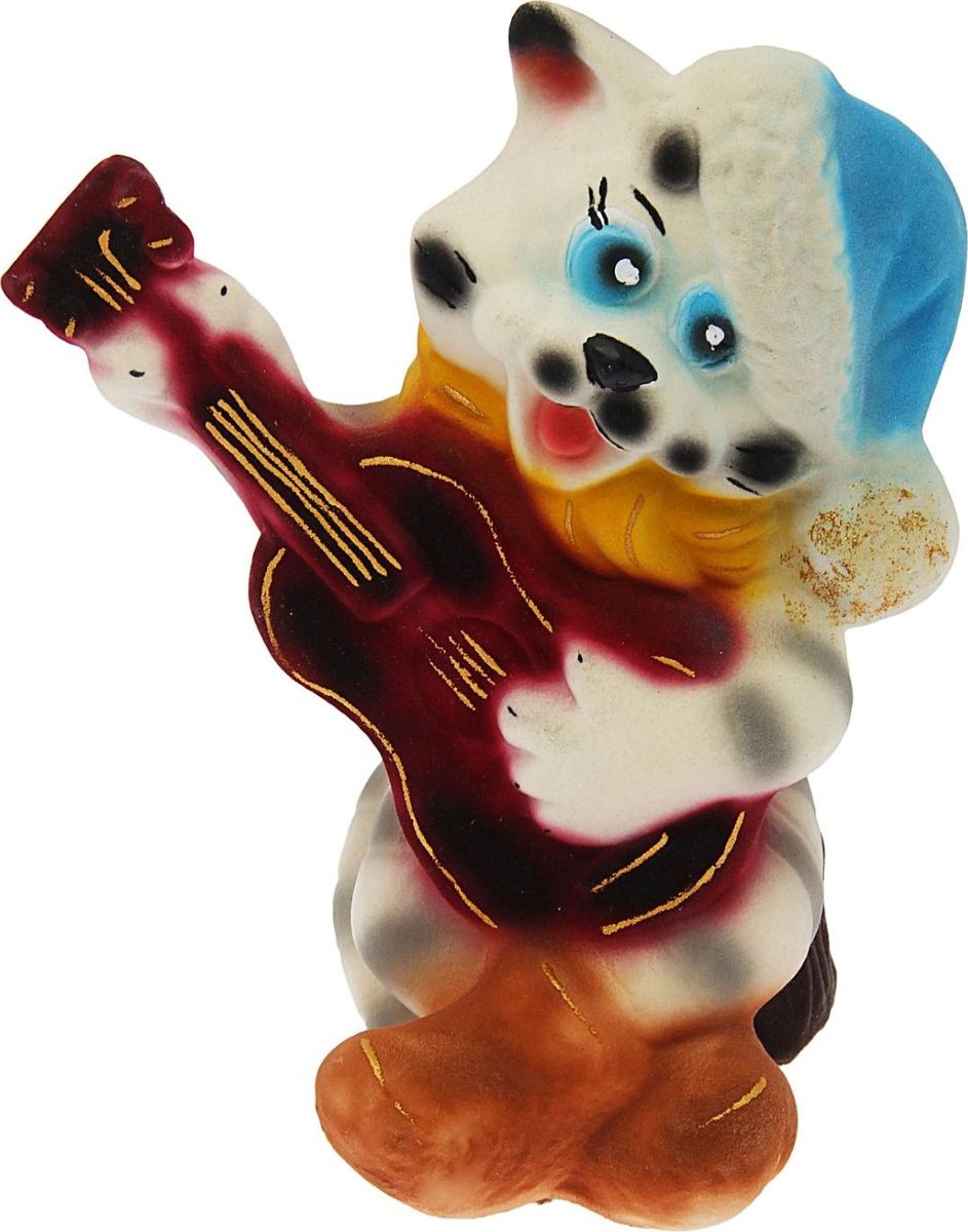 Фото Копилка Керамика ручной работы "Кот с гитарой", 21,5 х 16 х 25 см. Купить  в РФ