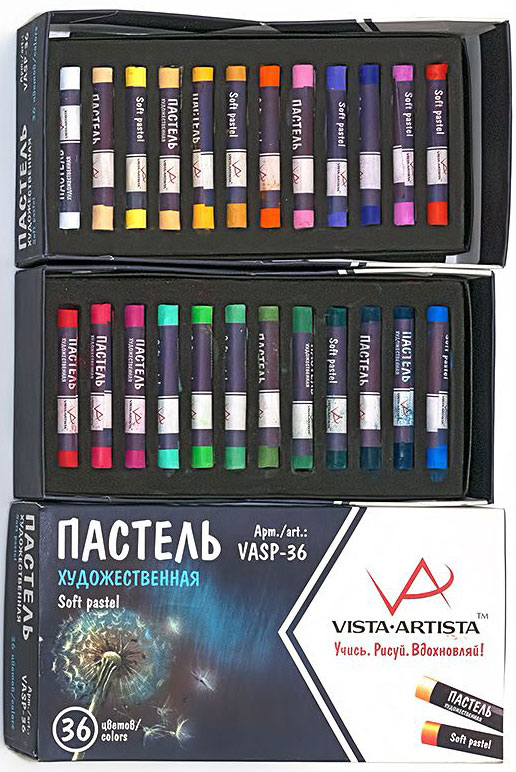 Vista-Artista Набор пастели 36 цветов VASP-36 - Мелки и пастель Vista-Artista Набор пастели 36 цветов VASP-36 - Мелки и пастель