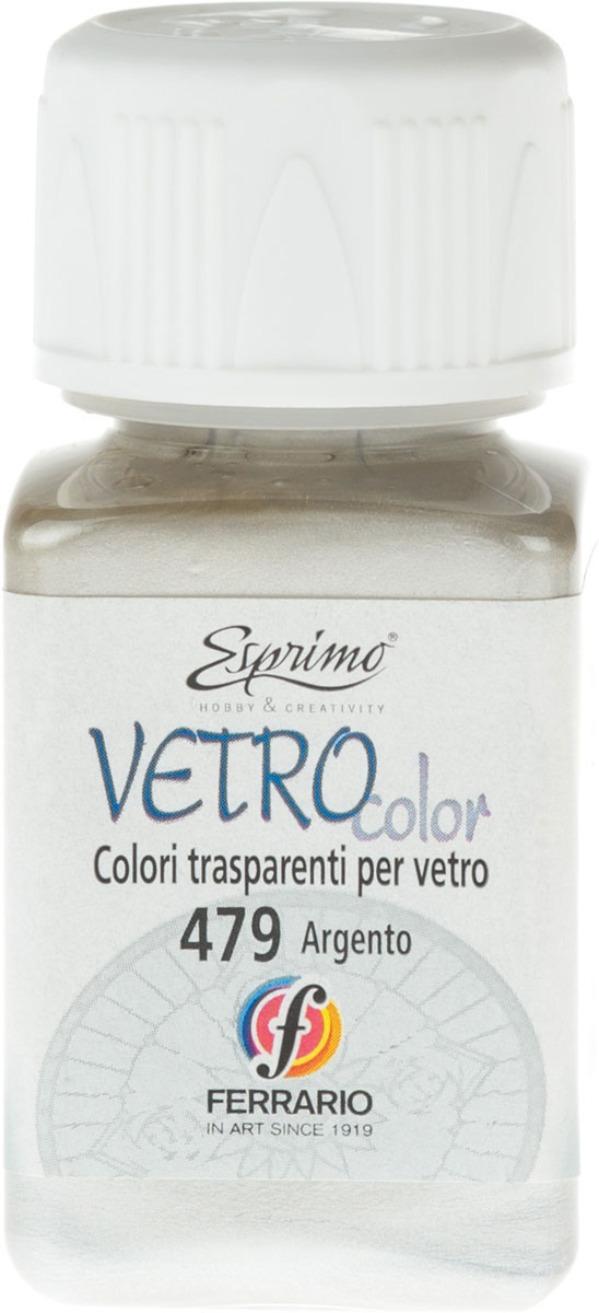 Ferrario Краска витражная Vetro Color цвет №479 серебро - Краски Ferrario Краска витражная Vetro Color цвет №479 серебро - Краски
