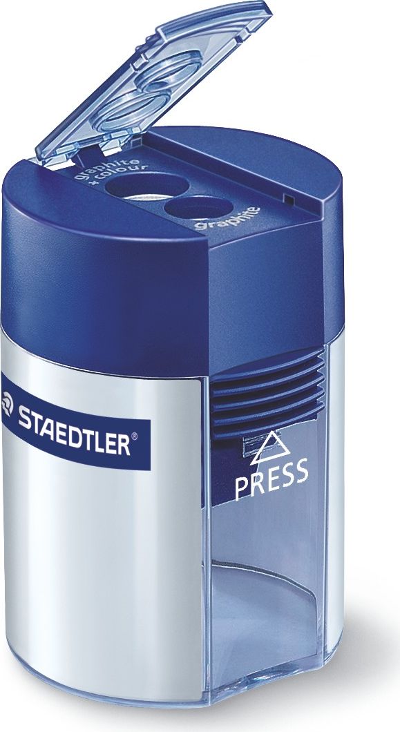 Staedtler Точилка Бочонок 2 гнезда цвет серебро - Чертежные принадлежности Staedtler Точилка Бочонок 2 гнезда цвет серебро - Чертежные принадлежности