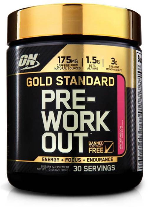 Предтренировочный комплекс Optimum Nutrition Gold Standard PRE-Workout , арбуз, 300 г - Предтренировочные комплексы Предтренировочный комплекс Optimum Nutrition Gold Standard PRE-Workout , арбуз, 300 г - Предтренировочные комплексы