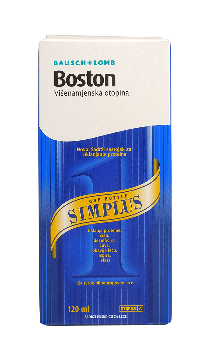 Boston Раствор SimPlus, 120 мл - Аксессуары для контактных линз Boston Раствор SimPlus, 120 мл - Аксессуары для контактных линз