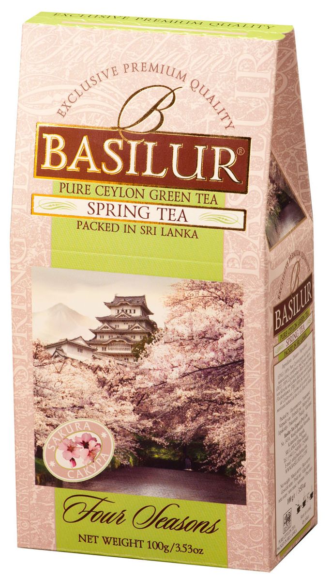 Фото Basilur Spring Tea зеленый листовой чай, 100 г. Купить  в РФ
