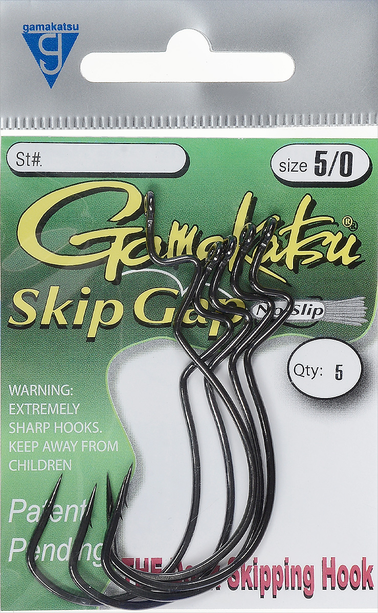 Фото Крючок рыболовный Gamakatsu "Skip Gap Minor", размер 5/0, 5 шт. Купить  в РФ