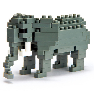Мини-конструктор Nanoblock "Африканский слон", 120 элементов