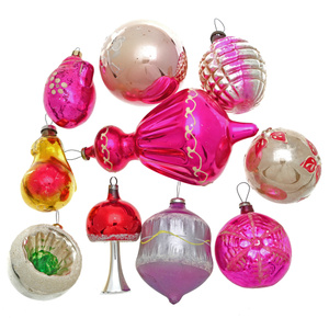 Комплект из 10 елочных игрушек. Стекло, роспись. СССР, вторая половина ХХ века - купить по выгодной цене в разделе антиквариат, винтаж, искусство интернет-магазина OZON.ru
