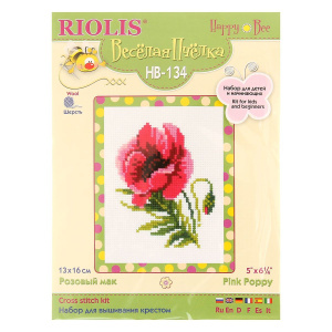 Купить Набор для вышивания крестиком "Розовый мак" НВ-134 1250725 в интернет-магазине OZON.ru