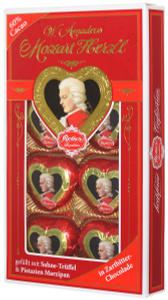 Купить Reber Mozart Herz‘l шоколадные конфеты, 80 г в интернет-магазине OZON.ru