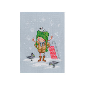 Купить Набор для вышивания крестом РТО "Зимние катания", 15 х 20 см в интернет-магазине OZON.ru