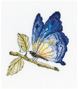 Купить Набор для вышивания крестом РТО "Хрупкая красота в голубом", 19 х 19 см в интернет-магазине OZON.ru