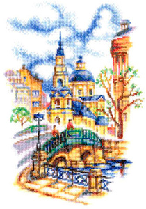 Купить Набор для вышивания крестом РТО "Мосты Петербурга", 15 x 23 см в интернет-магазине OZON.ru