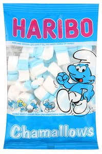 Купить Haribo Шамеллоуз Смурфики зефирные конфеты, 175 г в интернет-магазине OZON.ru