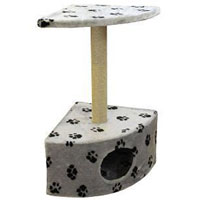 Домик угловой, с когтеточкой, 43 см х 80 см х 43 см