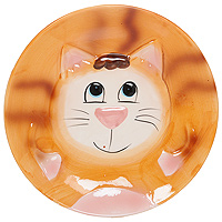 Тарелка керамическая "Кот", цвет: рыжий по выгодной цене с доставкой от интернет магазина. Отзывы покупателей о тарелка керамическая "кот", цвет: рыжий