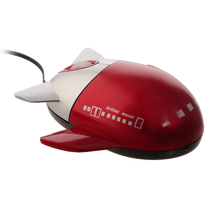 Подарки | Оптическая компьютерная мышь "Самолет", цвет: красный. 92868 | | Интернет-магазин: купить подарки, сувениры