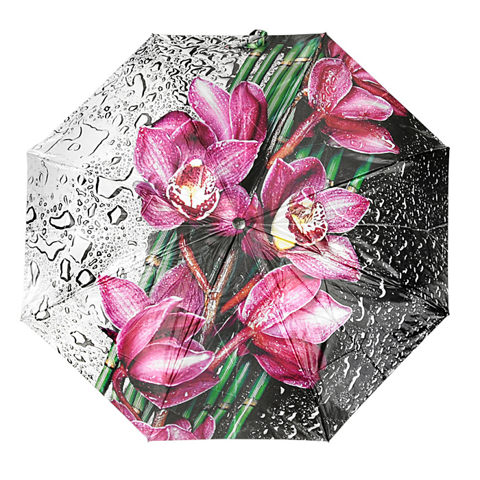 Зонт Flioraj "Розовые орхидеи", полный автомат, 3 сложения. FJ013-19 - купить  по доступной цене, каталог аксессуаров интернет магазина OZON.ru