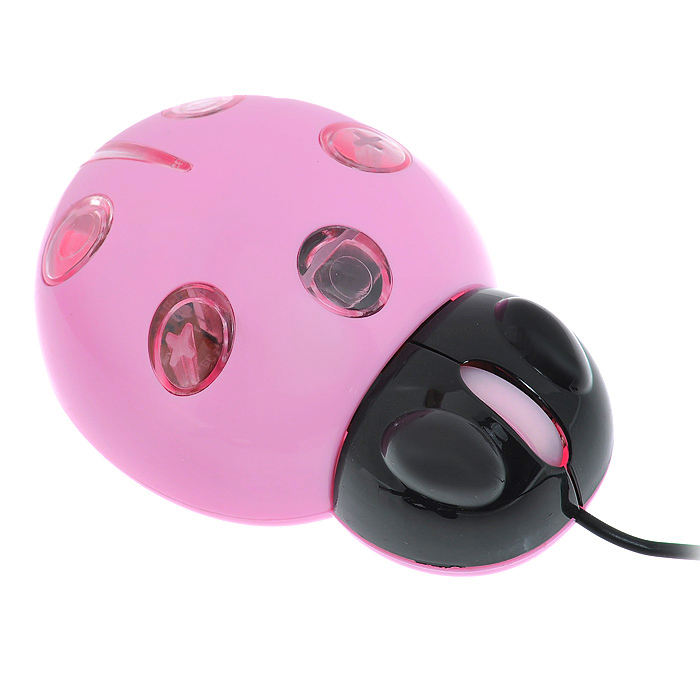 Подарки | Оптическая компьютерная мышь "Божья коровка", цвет: розовый | | Интернет-магазин: купить подарки, сувениры
