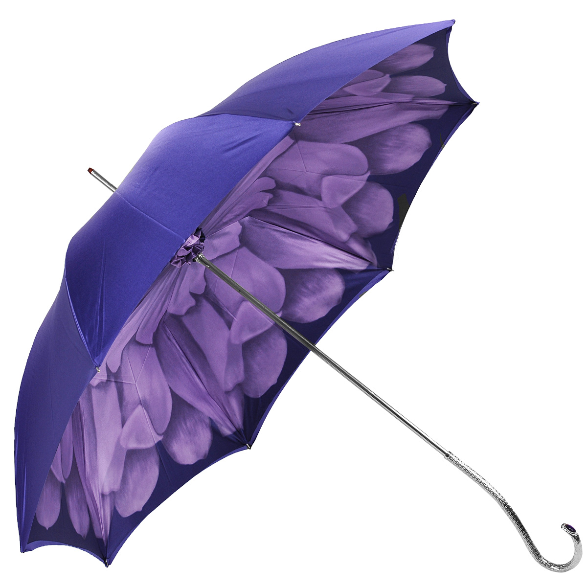 Зонт-трость женский Pasotti "Фиолетовый цветок", механический, цвет: фиолетовый. 189N-21065-71 S13 - купить по доступной цене, каталог аксессуаров интернет магазина OZON.ru