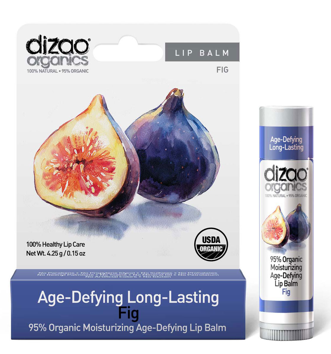 Dizao Organics Органический увлажняющий антивозрастной бальзам для губ Инжир. 100% Natural, 95% Organic - купить по лучшей цене от интернет магазина OZON.ru 