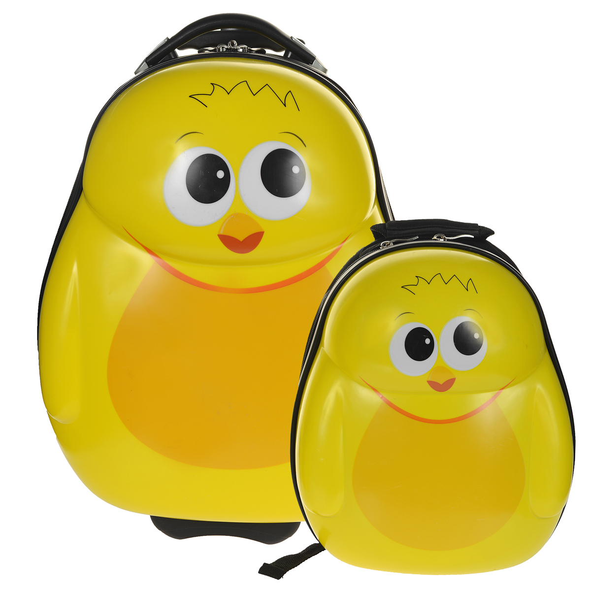 Комплект "Цыпленок": чемодан на колесиках с телескопической ручкой + детский рюкзак - купить по доступной цене с доставкой на дом в интернет магазине OZON.ru
