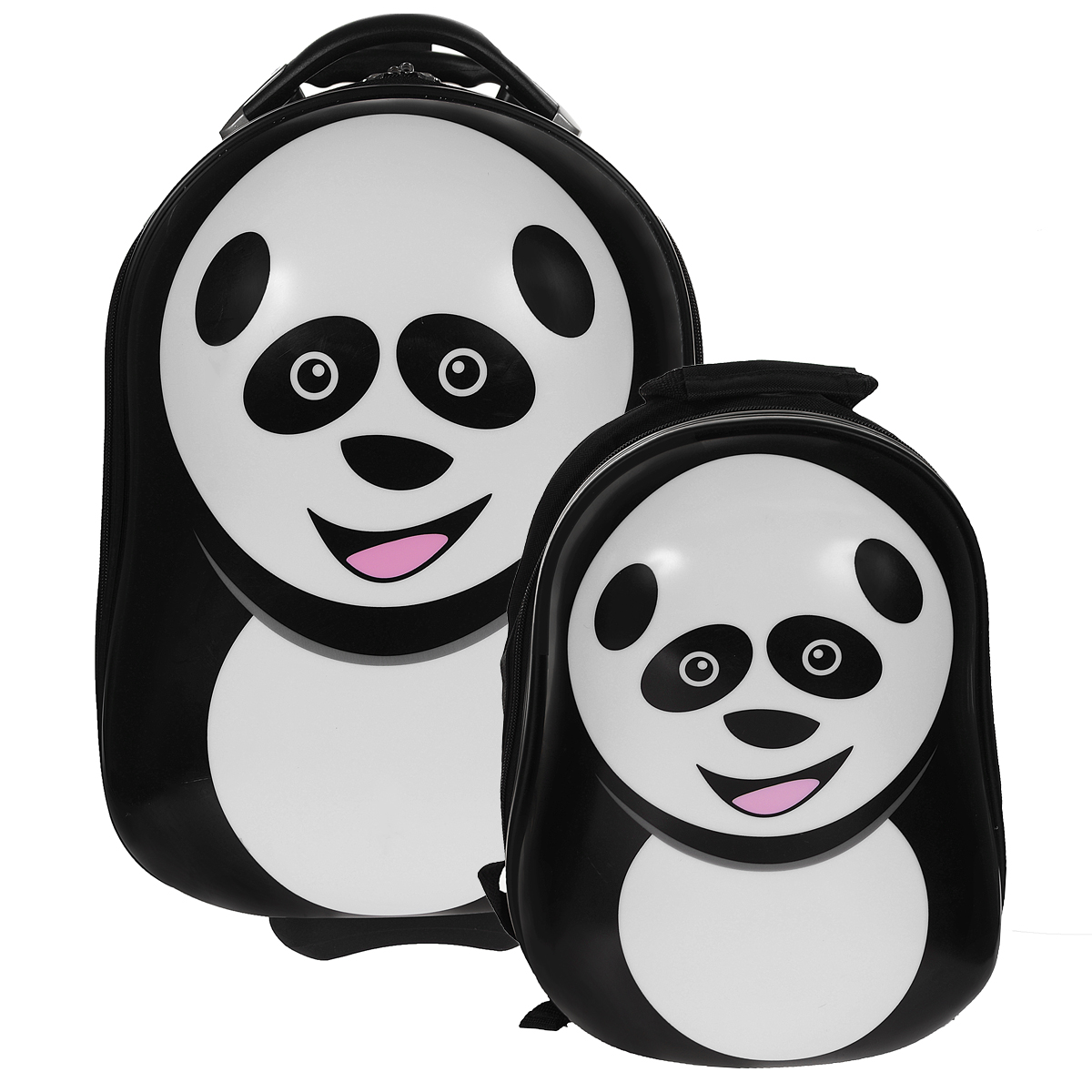 Комплект "Панда": чемодан на колесиках с телескопической ручкой + детский рюкзак - купить по доступной цене с доставкой на дом в интернет магазине OZON.ru