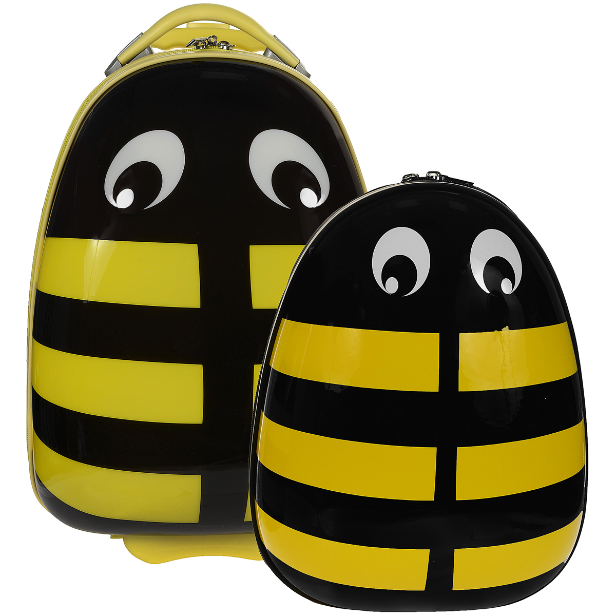Комплект "Пчела": чемодан на колесиках с телескопической ручкой + детский рюкзак - купить по доступной цене с доставкой на дом в интернет магазине OZON.ru
