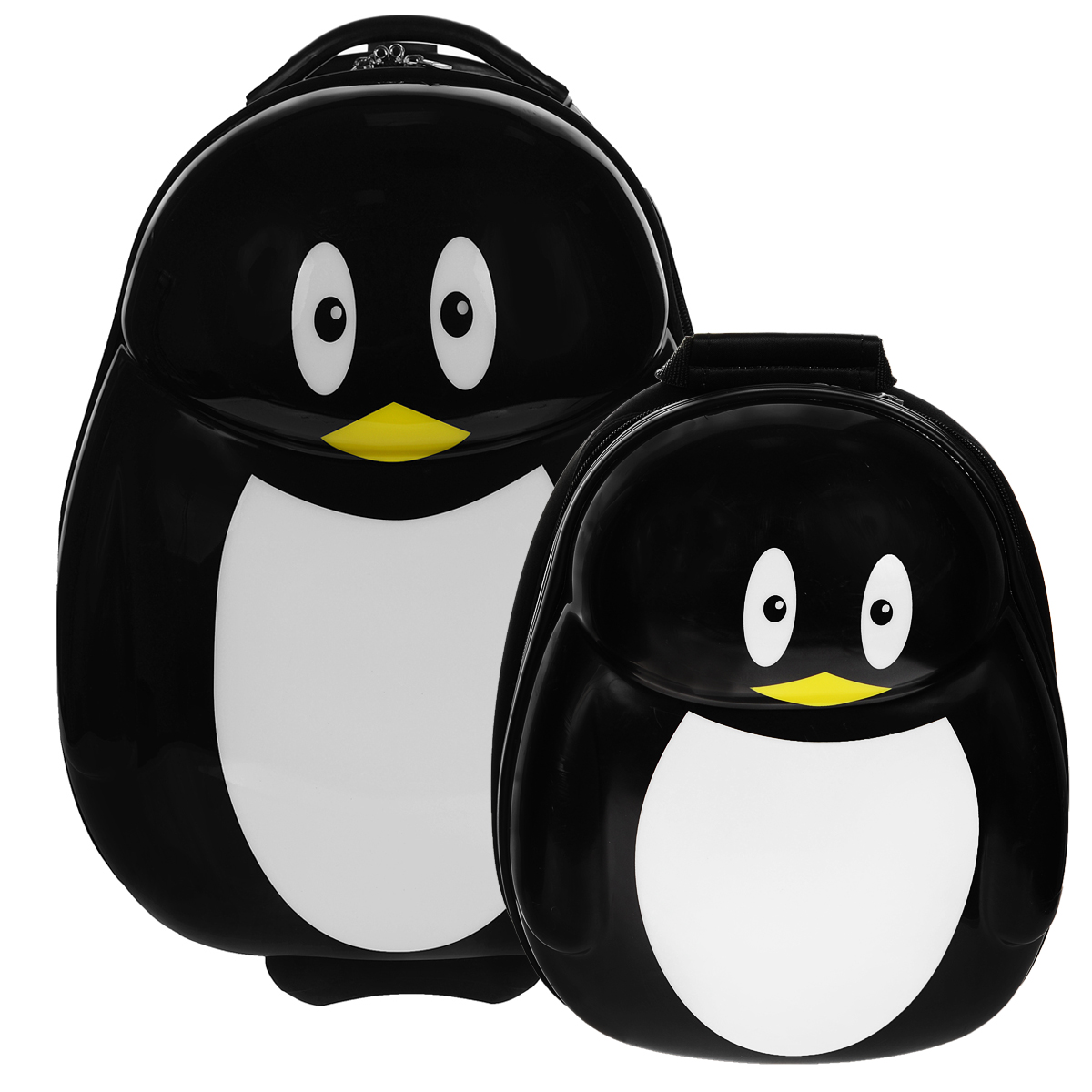Комплект "Пингвин": чемодан на колесиках с телескопической ручкой + детский рюкзак - купить по доступной цене с доставкой на дом в интернет магазине OZON.ru