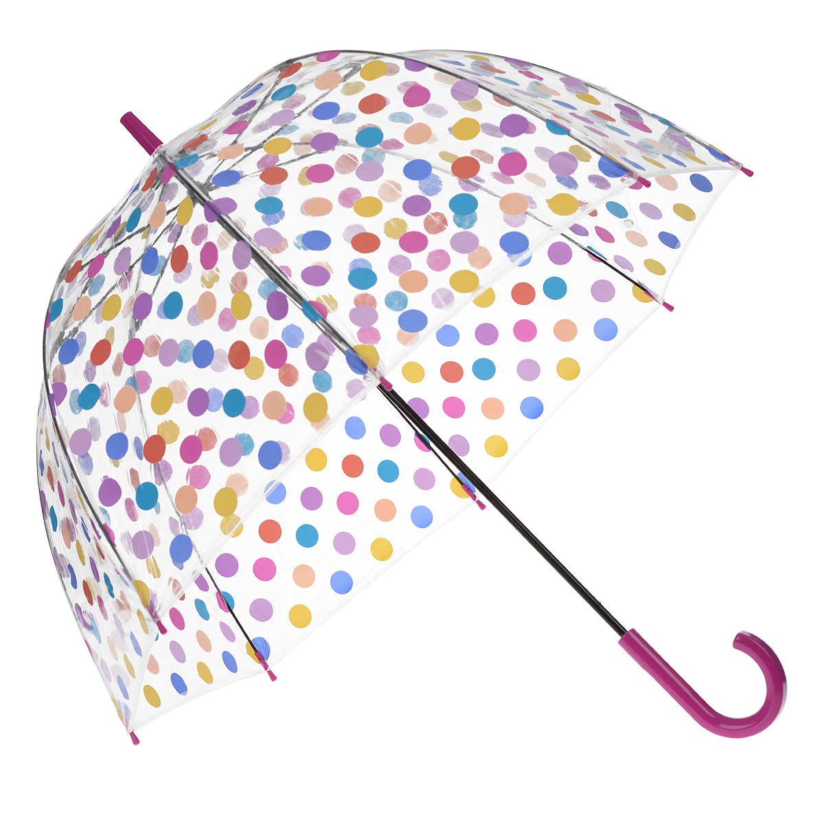 Зонт-трость женский "Small Spots", механический, цвет: сиреневый Fulton - купить по лучшей цене в интернет магазине OZON.ru