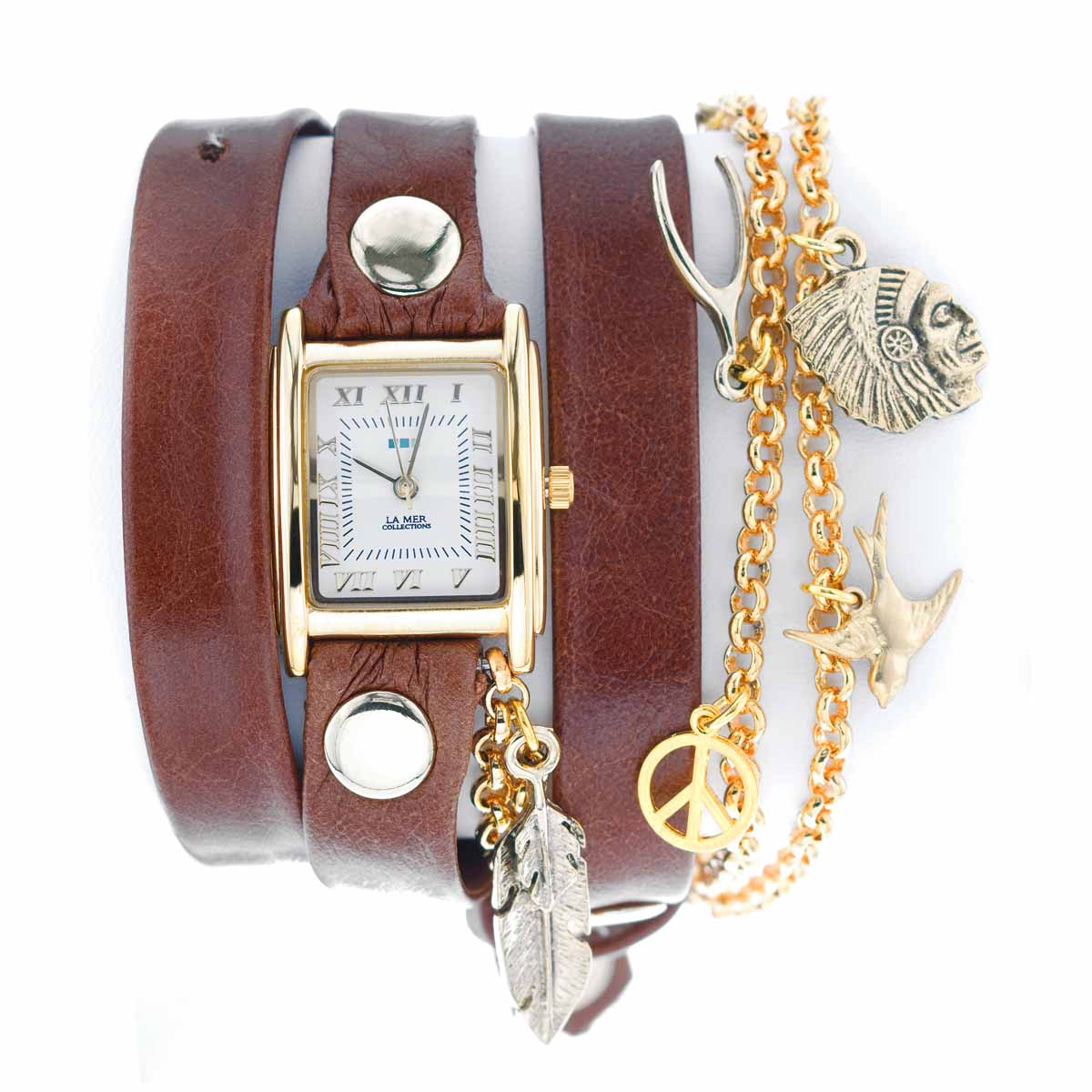 Часы La Mer Collections Charm Peace Pipe Brown. LMCW1006 - купить по лучшей цене от интернет магазина OZON.ru