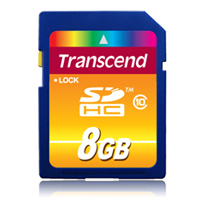 Transcend SDHC Class 10 8GB (TS8GSDHC10) карта памяти