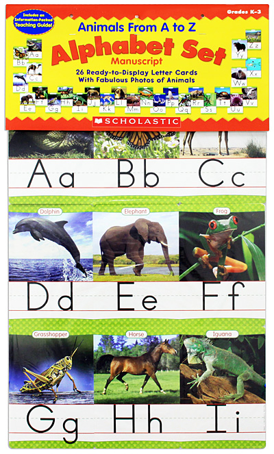 Animals from A to Z Manuscript Alphabet Set