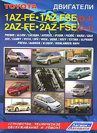 Toyota двигатели 1AZ-FE, 2AZ-FE, 1AZ-FSE (D-4), 2AZ-FSE (D-4). Устройство, техническое обслуживание и ремонт
