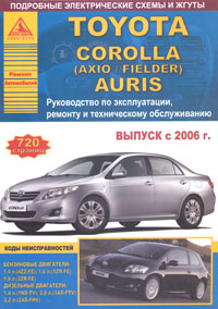 Toyota Corolla (Axio / Fielder), Auris с 2006 года выпуска. Руководство по эксплуатации, ремонту и техническому обслуживанию