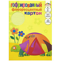 Набор цветного гофрированного картона Цветная фауна. Черепаха, 4 цветаС0297-01 Набор цветного гофрированного картона Цветная фауна. Черепаха, 4 цветаС0297-01Набор цветного гофрированного картона Цветная фауна. Черепаха 4 флюоресцентных цветов позволит вам создавать всевозможные аппликации и поделки. В набор вошли цвета: зеленый, оранжевый, розовый и желтый. Создание поделок из цветного картона позволяет ребенку развивать творческие способности, кроме того, это увлекательный досуг.Воплотите свои творческие фантазии в красочных аппликация с помощью этого набора! 4 листа.