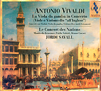 Jordi Savall. Vivaldi. La Viola Da Gamba