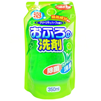 Чистящее средство "Rocket Soap" с  приятным  ароматом свежей зелени предназначено для чистки  и дезодорации ванн, раковин, кафельных стен и пола в ванной комнате.  Превращаясь в пену при нанесении, средство моментально удаляет стойкие загрязнение, потемнения и пятна от ржавчины. Средство не сушит кожу рук.   Характеристики:   Объем: 350 мл. Производитель:  Япония. Товар сертифицирован.