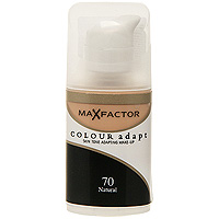 Max Factor Тональный крем Colour Adapt, тон 70 Natural (Натуральный), 34 мл80957267 Max Factor Тональный крем Colour Adapt, тон 70 Natural (Натуральный), 34 мл80957267Тональная основа, которая поможет справиться с неровным тоном лица. Тональная основа Max Factor Colour Adapt адаптируется к тону кожи и создает естественное покрытие. Так в чем же секрет? «Умные частицы» тональной основы адаптируются к тону кожи, который отличается в разных зонах, обеспечивая невероятно легкое покрытие и не маскируя естественное свечение кожи. Тональная основа Max Factor Colour Adapt обеспечивает идеальный тон, кожа выглядит свежей и сияющей весь день. Инновационная технология для совершенства кожи. Помогает выровнять тон кожи, скрыть несовершенства и мелкие морщинки для создания идеального образа. Тональная основа Max Factor Colour Adapt имеет легкую формулу крем-пудры и подстраивается под любой тон кожи для удивительно естественного образа. Эмульсия на основе силикона и эластомера адаптируется к тону кожи и обеспечивает естественное умеренное покрытие для создания нежного и невесомого макияжа. Основа не содержит масел, подходит для чувствительной кожи, протестирована дерматологами, не закупоривает поры. Кремово-пудровая текстура для безупречного покрытия. Ультралегкая формула не сушит кожу. Содержит несколько цветовых пигментов, которые адаптируются к тону кожи. Не содержит масла, подходит для чувствительной кожи. Не закупоривает поры. Протестировано дерматологами.Сравни тон основы с тоном кожи на щеках и линии челюсти, чтобы подобрать идеальный оттенок. Если тон подобран правильно, то он буквально исчезнет на твоей коже. Чтобы достичь ровного покрытия, нанеси небольшое количество основы на тыльную сторону ладони и распредели по лицу кистью или кончиками пальцев. Нанеси небольшое количество на центральную часть лица и растушуй от центра к периферии. Нанеси средство на веки и губы в качестве базы под тени и помаду.