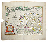 Карта Ливонии (Эстония, Латвия). Гравюра (первая половина XVII века), Голландия