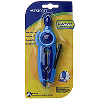 Westcott Циркуль с карандашом с антибактериальным покрытием цвет синий