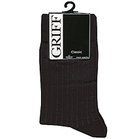Носки мужские Griff Classic, цвет: черный. В3. Размер 39/41В3 Носки мужские Griff Classic, цвет: черный. В3. Размер 39/41В3Мужские носки Griff Classic изготовлены из высококачественного сырья с добавлением полиамидных и эластановых волокон, которые обеспечивают великолепную посадку. Носки отличаются элегантным внешним видом. Удобная широкая резинка идеально облегает ногу и не пережимает сосуды, усиленные пятка и мысок повышают износоустойчивость носка, а удлиненный паголенок придает более эстетичный вид.