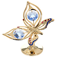 Фигурка декоративная Бабочка. 6713967139 Фигурка декоративная Бабочка. 6713967139Декоративная фигурка выполнена в виде бабочки, оформленного кристаллами Swarovski. Фигурка будет вас радовать и достойно украсит интерьер вашего дома или офиса. Вы можете поставить украшение в любом месте, где оно будет удачно смотреться и радовать глаз. Кроме того, эта фигурка - отличный вариант подарка для ваших близких и друзей. Характеристики:Материал:углеродная сталь, австрийские кристаллы. Размер фигурки: 8 см х 7 см х 3 см. Размер упаковки: 9 см х 6,5 см х 4,5 см. Производитель: Китай. Артикул: 67139.Более чем 30 лет назад компанияCrystocraftвыросла из ведущего производителя в перспективную торговую марку, которая задает тенденцию благодаря безупречному чувству красоты и стиля. Компания создает изящные, качественные, яркие сувениры, декорированные кристалламиSwarovskiразличных размеров и оттенков, сочетающие в себе превосходное мастерство обработки металлов и самое высокое качество кристаллов.